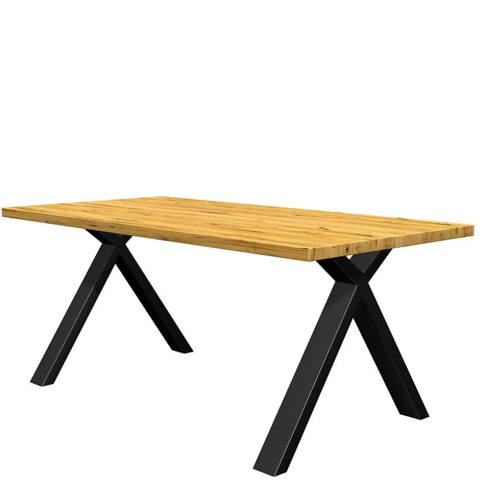 Eichenholz Esszimmertisch mit X Füßen - Udot