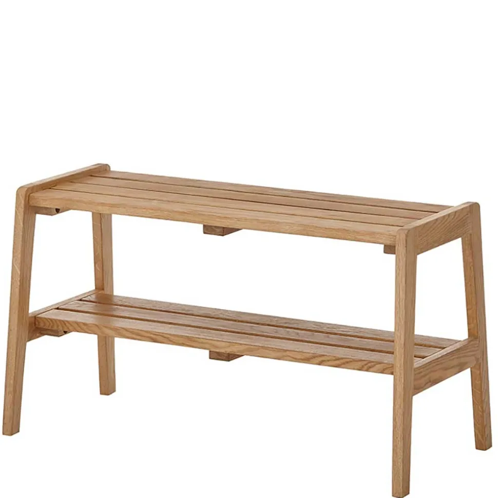 Eichenholz Flurbank mit Ablage - Gangizo