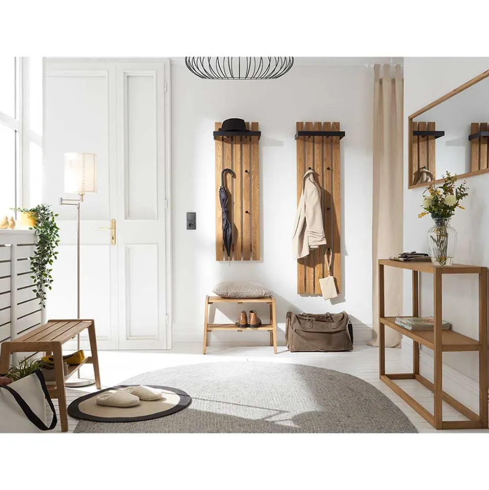 Eichenholz Flurbank mit Ablage - Gangizo