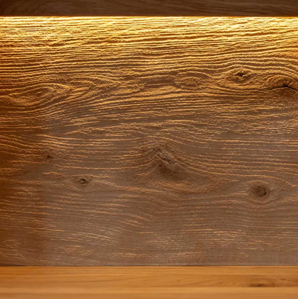 Eichenholz Highboard mit Hirnholz Applikation - Deruta