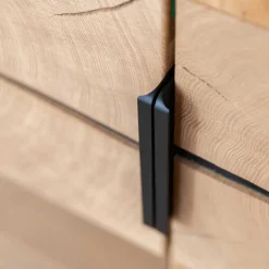 Eichenholz Highboard mit Hirnholz Applikation - Deruta