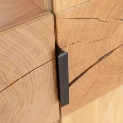 Eichenholz Highboard mit Hirnholz Applikation - Deruta