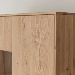 Eichenholz Highboard mit Hirnholz Applikation - Deruta
