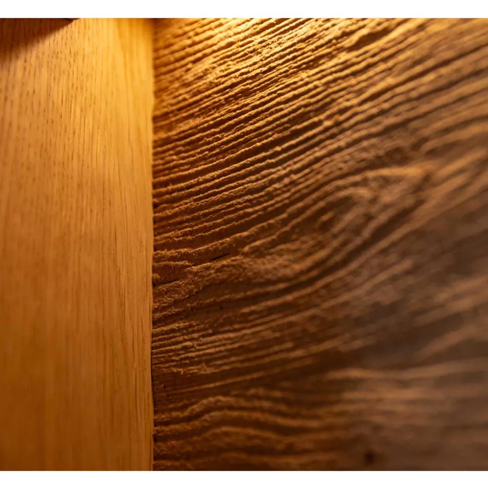 Eichenholz Hängevitrine mit LED Beleuchtung - Judita