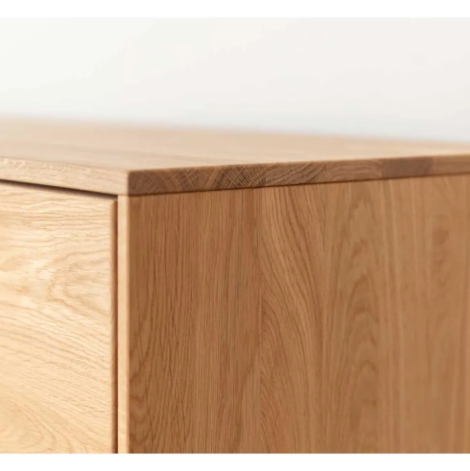 Eichenholz Hängevitrine mit LED Beleuchtung - Judita