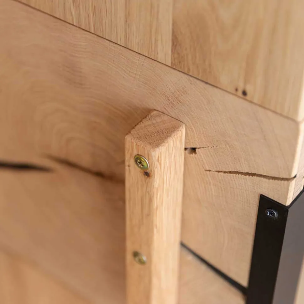 Eichenholz Sideboard mit Hirnholz Applikation - Deruta