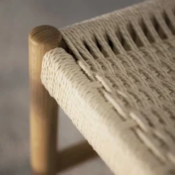 Eichenholz Stuhl mit Geflecht Sitz - Francis (2er Set)