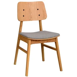 Eichenholz Stuhl mit Polster - Onan (2er Set)