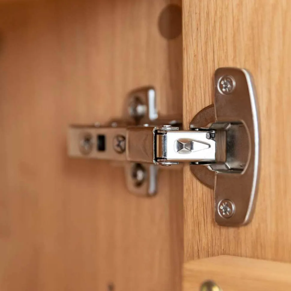 Eichenholz Vitrine mit Hirnholz Applikation - Deruta