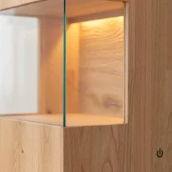Eichenholz Vitrine mit LED Beleuchtung - Judita