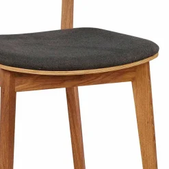 Eichenstuhl mit Polsterung - Forcia (2er Set)