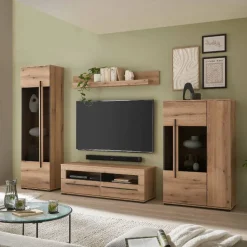Eicheoptik Wohnzimmermöbel Set - Brocus (vierteilig)