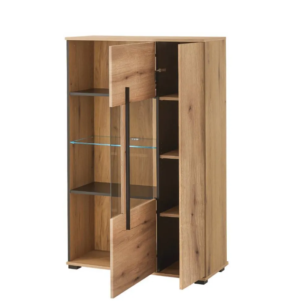 Eicheoptik Wohnzimmermöbel Set - Brocus (vierteilig)