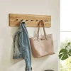 Einfache Wandgarderobe aus Eiche & Metall - Arno