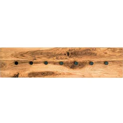 Einfache Wandgarderobe aus Eiche & Metall - Arno