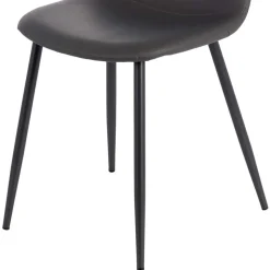 Einfarbige Esszimmerstühle in Dunkelgrau - Hiscura (4er Set)