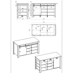 Einrichtung für Küche mit Insel - Eture (sechsteilig)