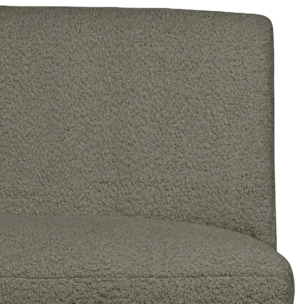 Einsitzer Couchmodul aus Boucle in Dunkelgrün - Racapulco