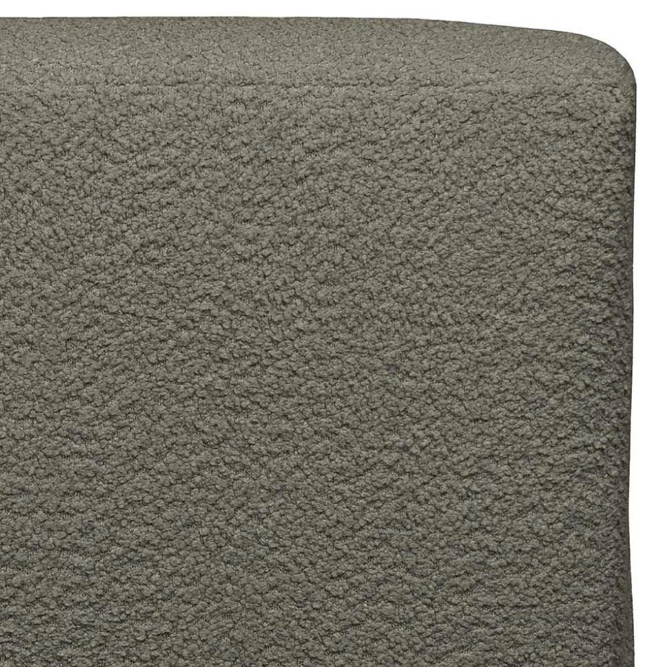 Einsitzer Couchmodul aus Boucle in Dunkelgrün - Racapulco