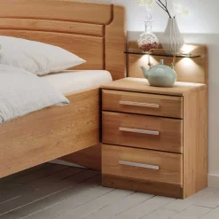 Einzelbett & Nachtkommode in Eiche - Sendician (zweiteilig)