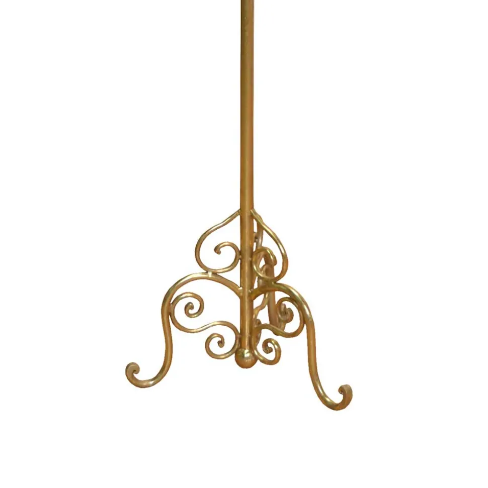 Eisen Vintage Garderobenständer in Gold - Leitha
