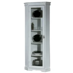 Elegante Eckvitrine im Vintage Landhaus Look - Zarinas