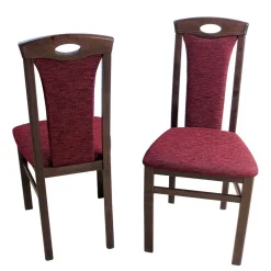 Elegante Esszimmer Stühle in Rot Nelly & Nussbaum (2er Set)