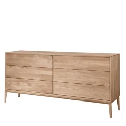 Elegante Kommode aus Wildeiche Bianco geölt - Lamia