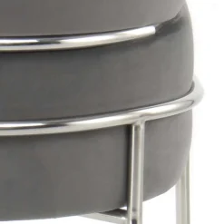 Eleganter Armlehnstuhl in Grau & Silber - Ecolosia