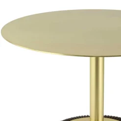 Eleganter Beistelltisch in Gold mit Dunkelbraun - Elixar
