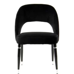 Eleganter Designstuhl in Schwarz Samt - Siiri (2er Set)