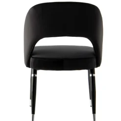 Eleganter Designstuhl in Schwarz Samt - Siiri (2er Set)