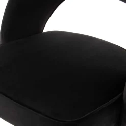 Eleganter Designstuhl in Schwarz Samt - Siiri (2er Set)