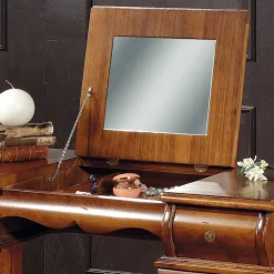 Eleganter Frisiertisch mit Klappspiegel in Nussbaum - Motiz