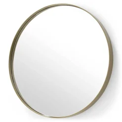 Eleganter Glasspiegel mit Metallrahmen Gold - Emzatina