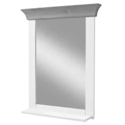 Eleganter Landhaus Spiegel in Weiß & Grau - Mirandesca