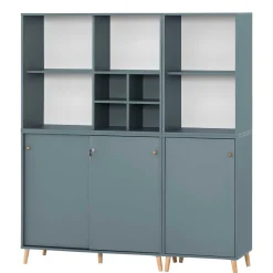 Eleganter Office Schrank in Petrol Blau - Baiamare