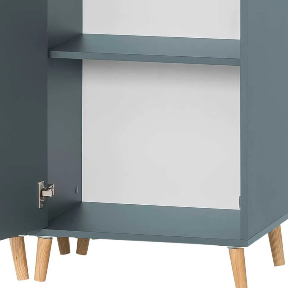 Eleganter Office Schrank in Petrol Blau - Baiamare