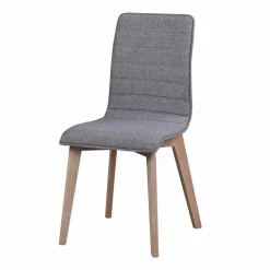 Eleganter Polsterstuhl in Grau - Mali (2er Set)