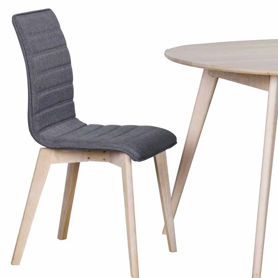 Eleganter Polsterstuhl in Grau - Mali (2er Set)