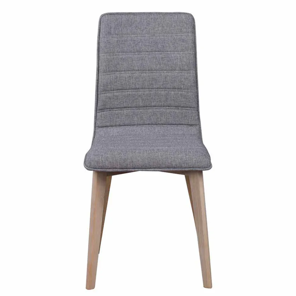 Eleganter Polsterstuhl in Grau - Mali (2er Set)