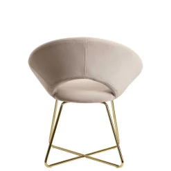 Eleganter Polsterstuhl in Beige Samt - Amando