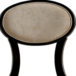 Eleganter Polsterstuhl mit ovaler Medaillon Lehne - Celorma