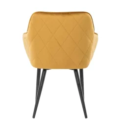 Eleganter Retro Armlehnstuhl mit gelbem Samt - Mariell