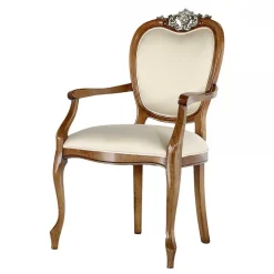 Eleganter Tischsessel in Beige Stoff - Dominica