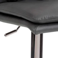 Eleganter Tresenstuhl in Dunkelgrau & Chrom - Fregato