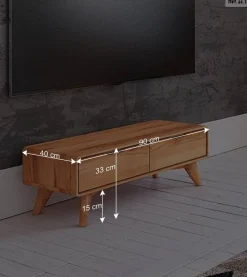 Elegantes TV Lowboard aus Kernbuche Holz - Junola