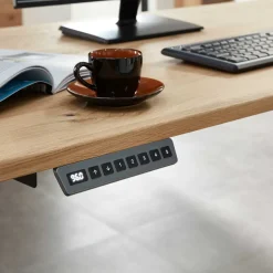 Elektrisch höhenverstellbarer Winkelschreibtisch modern - Emly