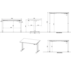 Elektrisch höhenverstellbarer Officetisch modern - Bangrados