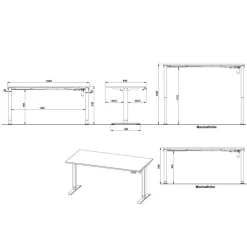 Elektrisch höhenverstellbarer Officetisch modern - Bangrados